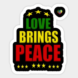 Peace & Love, Good Vibes, Reggae, Jamaica, Rasta Sticker